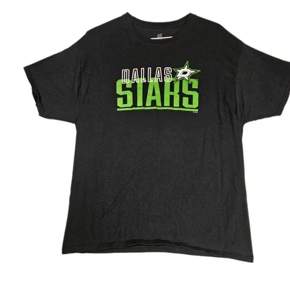 Hanes Comfortsoft Heavy Weight Dallas Stars Black NHL short sleeve shirt XL - Picture 1 of 12